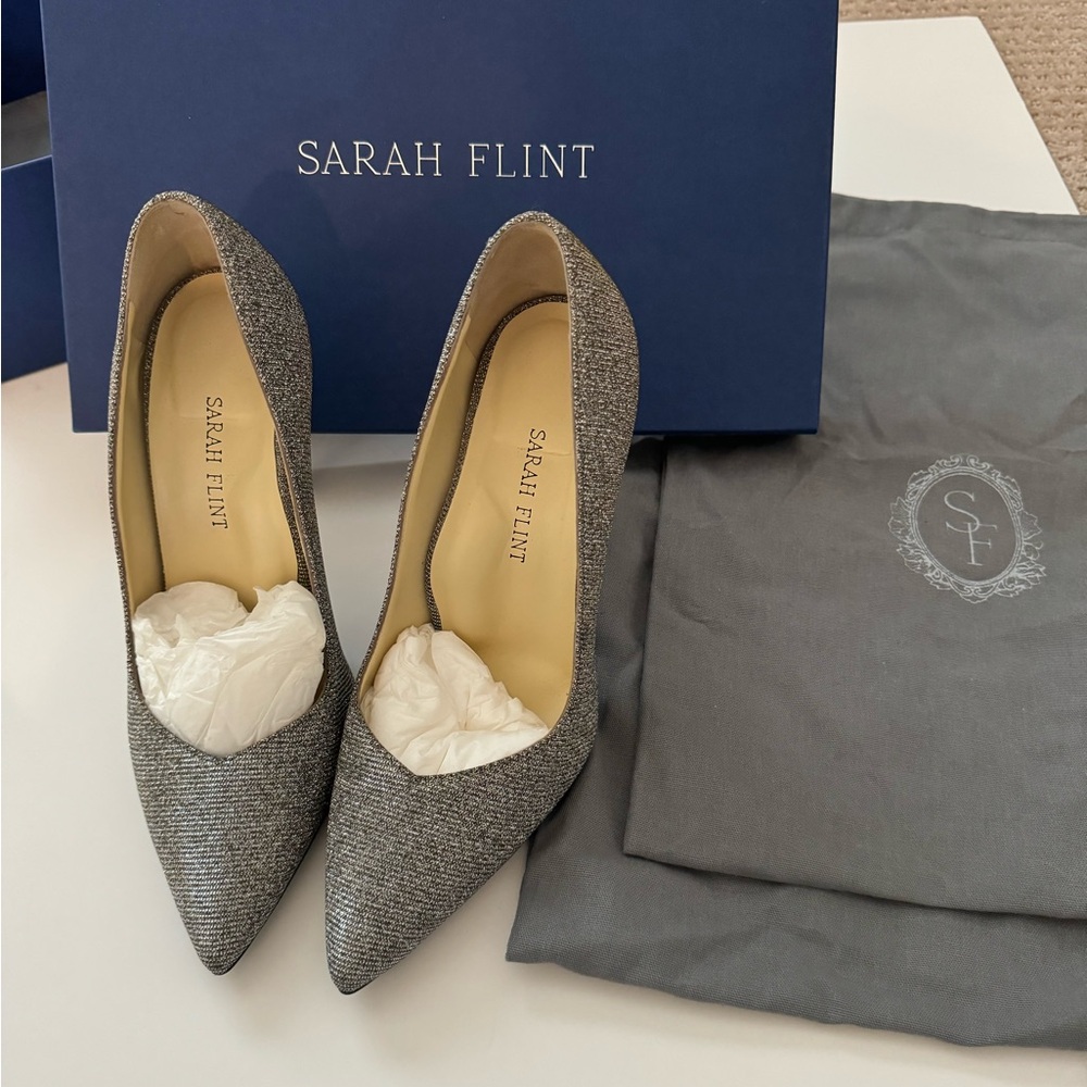 Sarah Flint - Perfect Pump 100, Gunmetal lame